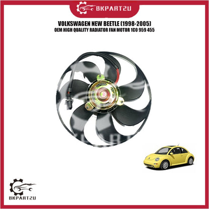 BKPART2U VOLKSWAGEN NEW BEETLE (1998-2005) RADIATOR FAN MOTOR MADE BY OEM  1C0 959 455 1 MONTH WARRANTY