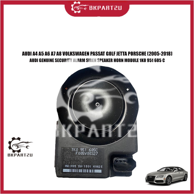 AUDI A4 A5 A6 A7 A8 VOLKSWAGEN PASSAT GOLF PORSCHE SECURITY ALARM SIREN SPEAKER MODULE 1K0 951 605 C