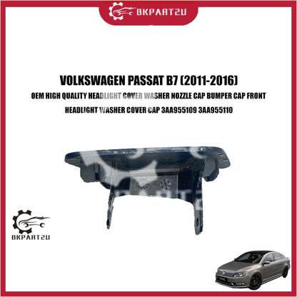 VOLKSWAGEN PASSAT B7 2011-2016 FRONT HEADLIGHT COVER WASHER NOZZLE BUMPER CAP 3AA 955 109 / 110