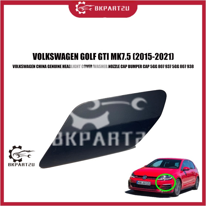 VOLKSWAGEN GOLF GTI MK7.5 HEAD LAMP COVER WASHER NOZZLE CAP BUMPER CAP COVER LAMPU BUMPER 5GG 807 937 5GG 807 938