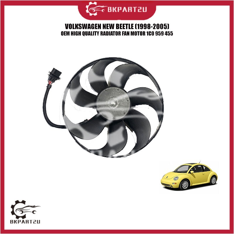 BKPART2U VOLKSWAGEN NEW BEETLE (1998-2005) RADIATOR FAN MOTOR MADE BY OEM  1C0 959 455 1 MONTH WARRANTY