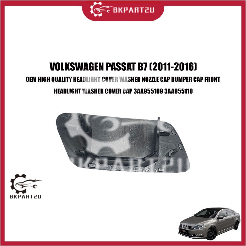 VOLKSWAGEN PASSAT B7 2011-2016 FRONT HEADLIGHT COVER WASHER NOZZLE BUMPER CAP 3AA 955 109 / 110