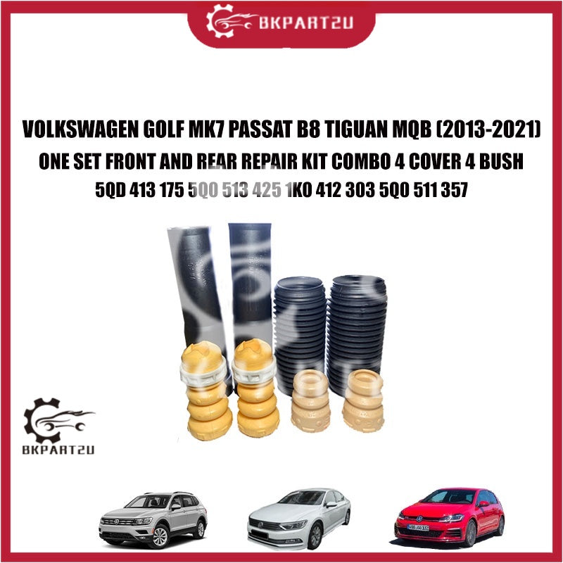 VOLKSWAGEN GOLF MK7 PASSAT B8 TIGUAN MQB (2013-2021) ONE SET FRONT AND REAR REPAIR KIT COMBO 4 COVER 4 BUSH 5QD 413 175