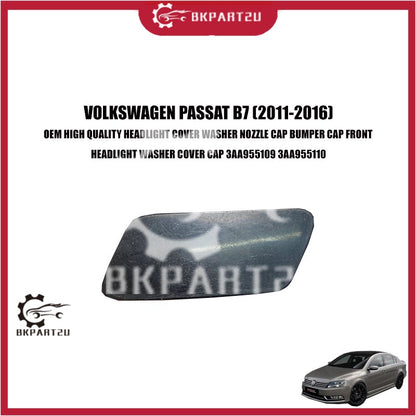 VOLKSWAGEN PASSAT B7 2011-2016 FRONT HEADLIGHT COVER WASHER NOZZLE BUMPER CAP 3AA 955 109 / 110