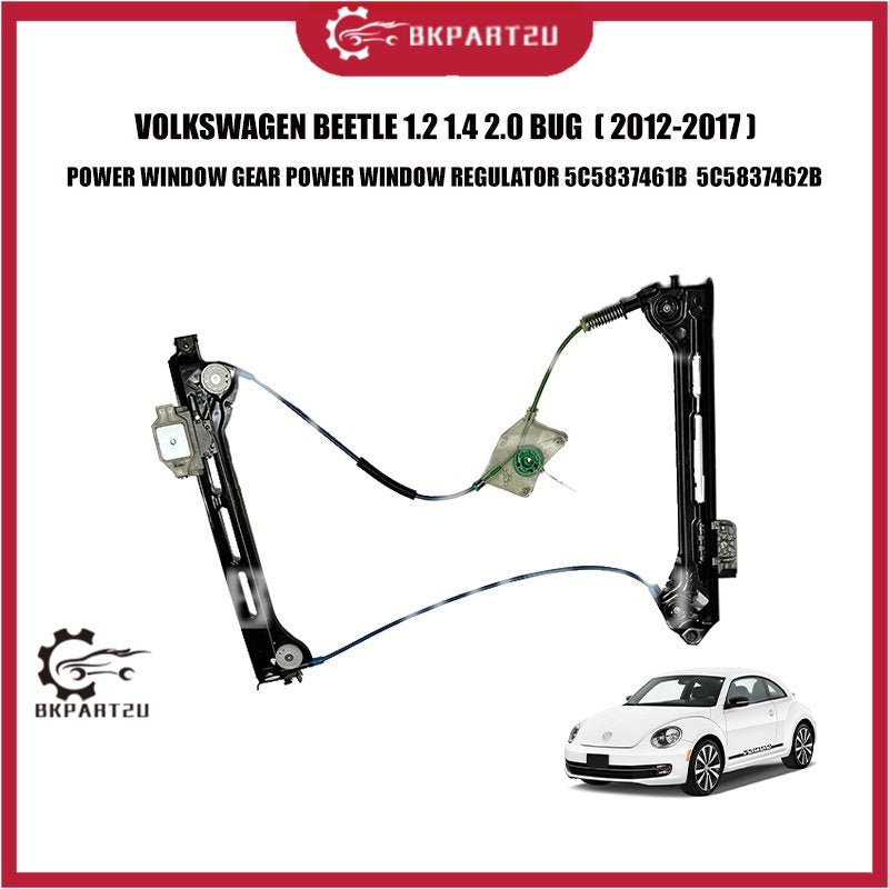 VOLKSWAGEN BEETLE 1.2 1.4 2.0 BUG 2012-2017 POWER WINDOW GEAR REGULATOR 5C5 837 461 B  5C5 837 462 B