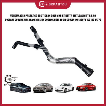 VOLKSWAGEN PASSAT CC EOS TIGUAN GOLF MK6 JETTA BEETLE AUDI A3 COOLANT TRANSMISSION HOSE 1K0 122 073