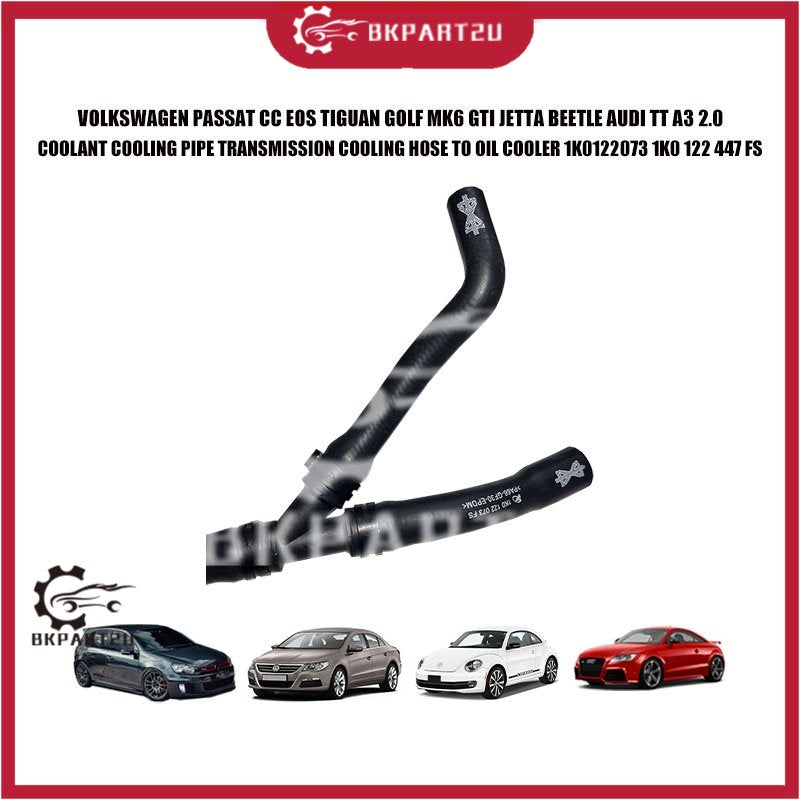 VOLKSWAGEN PASSAT CC EOS TIGUAN GOLF MK6 JETTA BEETLE AUDI A3 COOLANT TRANSMISSION HOSE 1K0 122 073