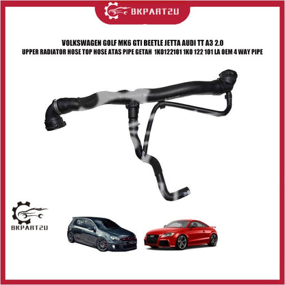 VOLKSWAGEN GOLF MK6 GTI BEETLE JETTA AUDI A3 2.0 UPPER RADIATOR HOSE TOP HOSE ATAS PIPE 1K0 122 101