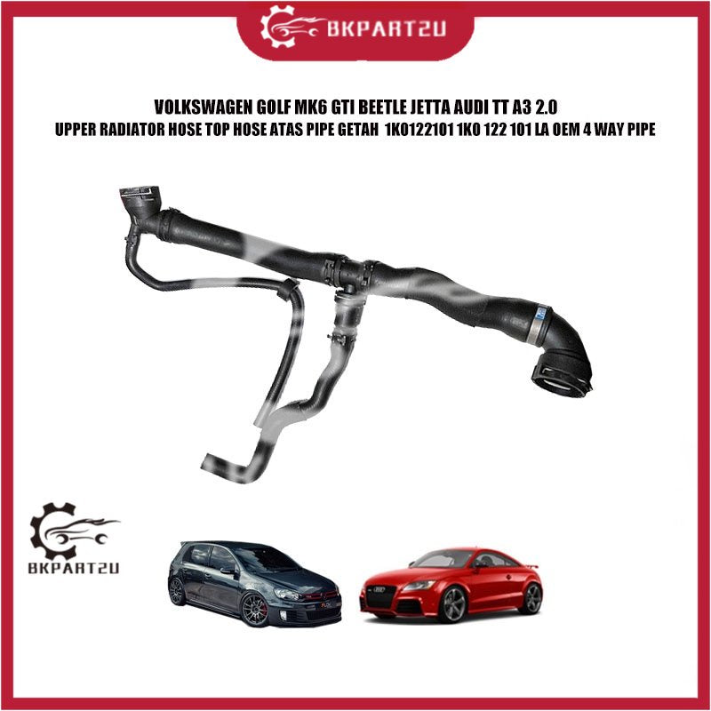 VOLKSWAGEN GOLF MK6 GTI BEETLE JETTA AUDI A3 2.0 UPPER RADIATOR HOSE TOP HOSE ATAS PIPE 1K0 122 101