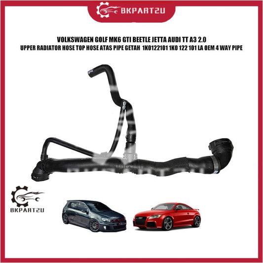 VOLKSWAGEN GOLF MK6 GTI BEETLE JETTA AUDI A3 2.0 UPPER RADIATOR HOSE TOP HOSE ATAS PIPE 1K0 122 101