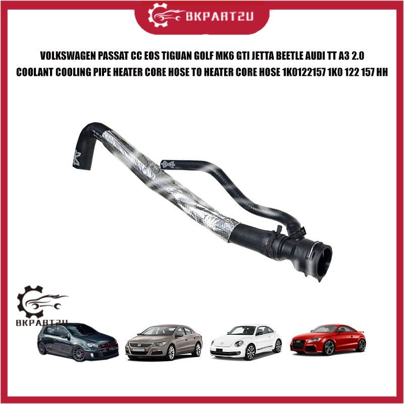 VOLKSWAGEN PASSAT CC TIGUAN GOLF MK6 GTI JETTA BEETLE AUDI A3 2.0 COOLANT HEATER HOSE 1K0 122 157 H