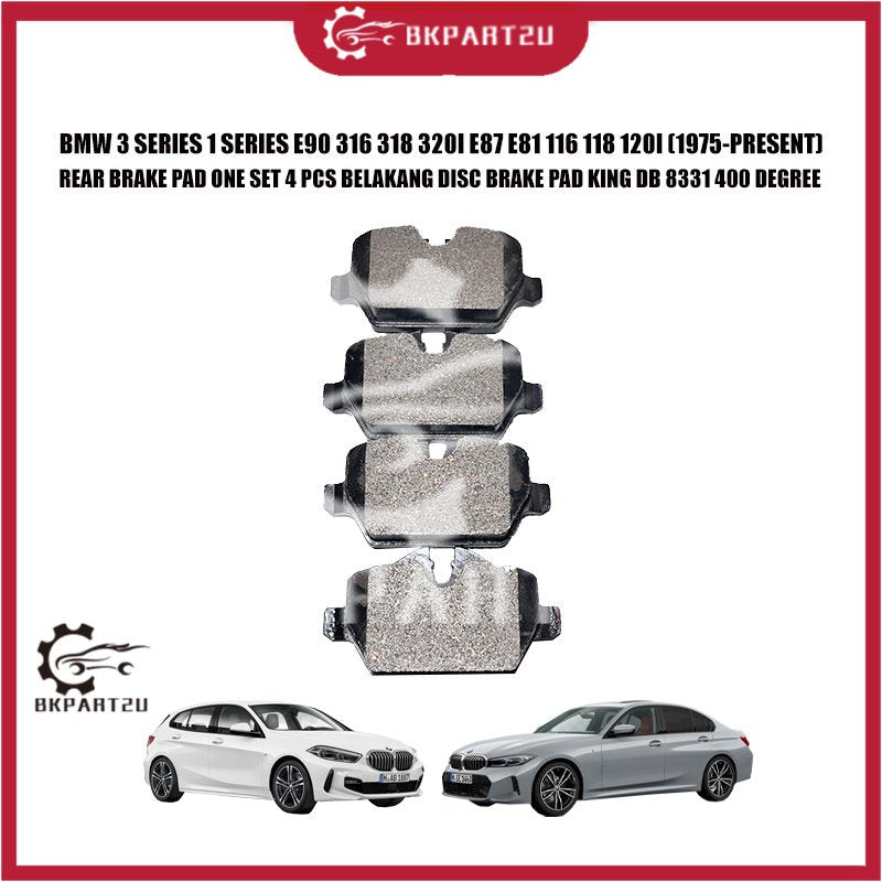 BMW 3 SERIES 1 SERIES E90 316 318 320I E87 E81 116 118 120I REAR BRAKE PAD ONE SET 4 PCS BELAKANG DISC BRAKE PAD KING