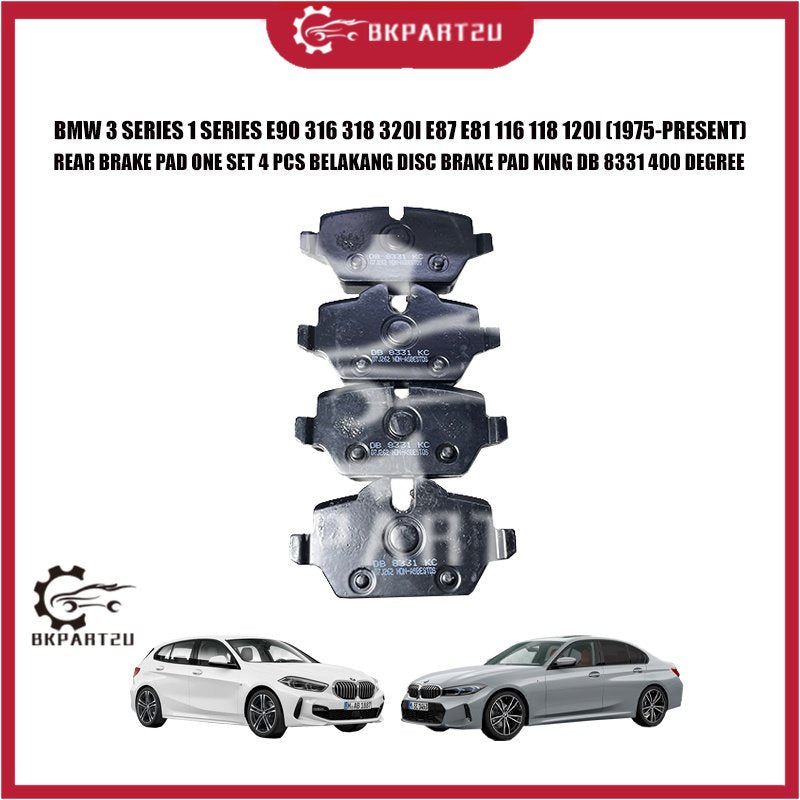 BMW 3 SERIES 1 SERIES E90 316 318 320I E87 E81 116 118 120I REAR BRAKE PAD ONE SET 4 PCS BELAKANG DISC BRAKE PAD KING