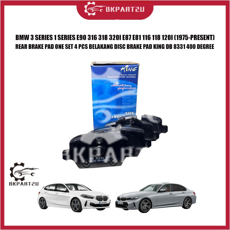 BMW 3 SERIES 1 SERIES E90 316 318 320I E87 E81 116 118 120I REAR BRAKE PAD ONE SET 4 PCS BELAKANG DISC BRAKE PAD KING