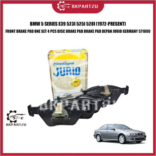 BMW 5 SERIES E39 523I 525I 528I FRONT BRAKE PAD ONE SET 4 PCS DISC BRAKE PAD BRAKE PAD DEPAN JURID GERMANY 571880