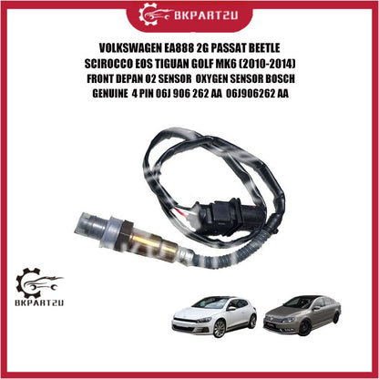 VOLKSWAGEN EA888 2G PASSAT BEETLE SCIROCCO EOS TIGUAN GOLF MK6 (2010-2014)FRONT DEPAN O2 SENSOR OXYGEN SENSOR BOSCH 4PIN