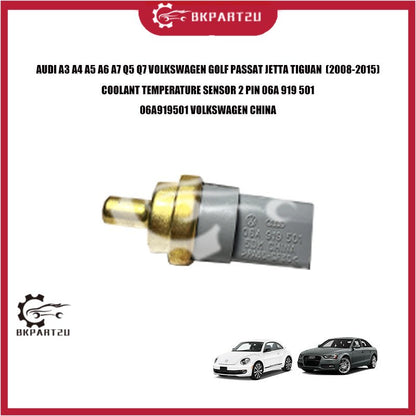 AUDI A3 A4 A5 A6 A7 Q5 Q7 VOLKSWAGEN GOLF PASSAT JETTA TIGUAN  (2008-2015) COOLANT TEMPERATURE SENSOR 2 PIN 06A 919 501