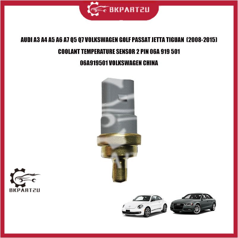 AUDI A3 A4 A5 A6 A7 Q5 Q7 VOLKSWAGEN GOLF PASSAT JETTA TIGUAN  (2008-2015) COOLANT TEMPERATURE SENSOR 2 PIN 06A 919 501