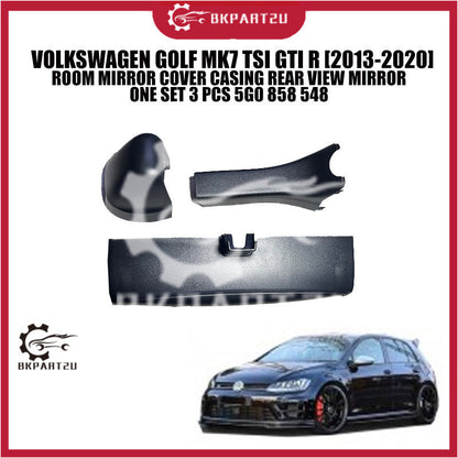 VOLKSWAGEN GOLF MK7 TSI GTI R REAR ROOM MIRROR COVER CASING SET 3 PCS 5G0858548 5G0857593 5G0867927