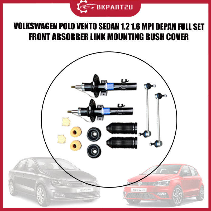 VOLKSWAGEN POLO VENTO SEDAN 1.2 1.6 MPI DEPAN FULL SET FRONT ABSORBER LINK MOUNTING BUSH COVER