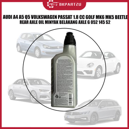 Audi Quattro Volkswagen 4 Motion 4wd (2000-2017) Rear Axle Oil Minyak Belakang Axle G 052 145 S2