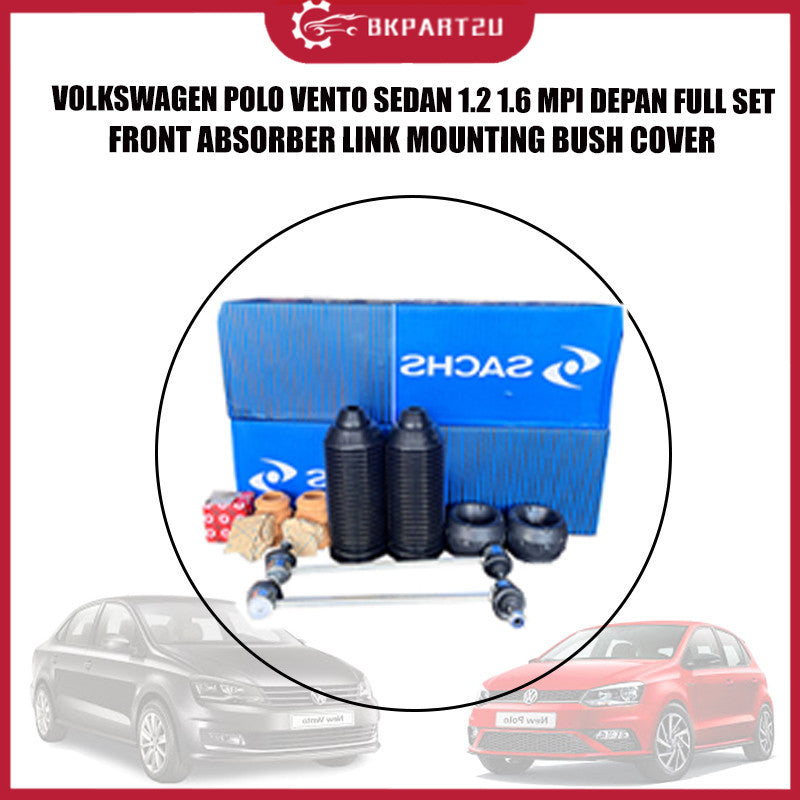 VOLKSWAGEN POLO VENTO SEDAN 1.2 1.6 MPI DEPAN FULL SET FRONT ABSORBER LINK MOUNTING BUSH COVER