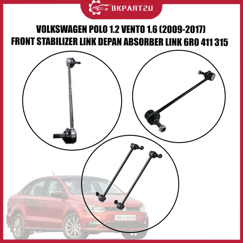 VOLKSWAGEN  POLO 1.2 VENTO 1.6 (2009-2017) FRONT STABILIZER LINK DEPAN ABSORBER LINK 6R0 411 315