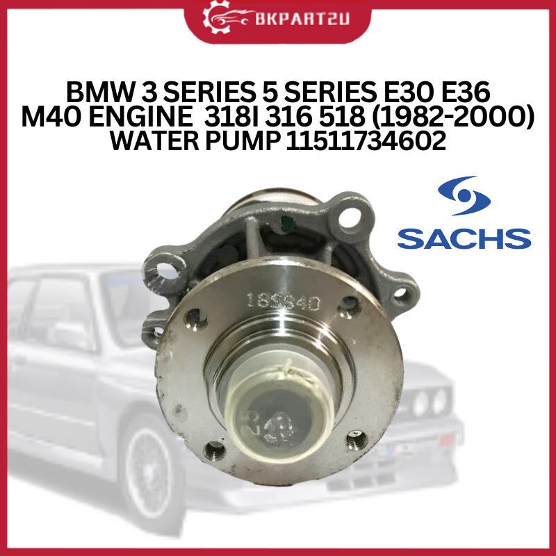 BMW  3 SERIES 5 SERIES  E30 E36 M40 ENGINE 318I 316 518  (1982-2000) WATER PUMP MADE BY SACHS WATER PUMP 11511734602