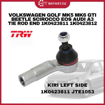 VOLKSWAGEN GOLF MK5 MK6 GTI BEETLE SCIROCCO EOS AUDI A3 2009-2015 TIE ROD END 1K0423812 811 ONE SET