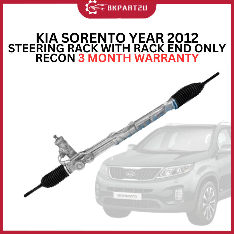 KIA SORENTO 2012 STEERING RACK WITH RACK END ONLY RECON 3 MONTH WARRANTY