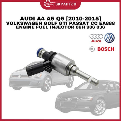 AUDI A4 A5 Q5 VOLKSWAGEN GOLF GTI PASSAT CC EA888 ENGINE FUEL INJECTOR 06H 906 036 PRICE PER PCS