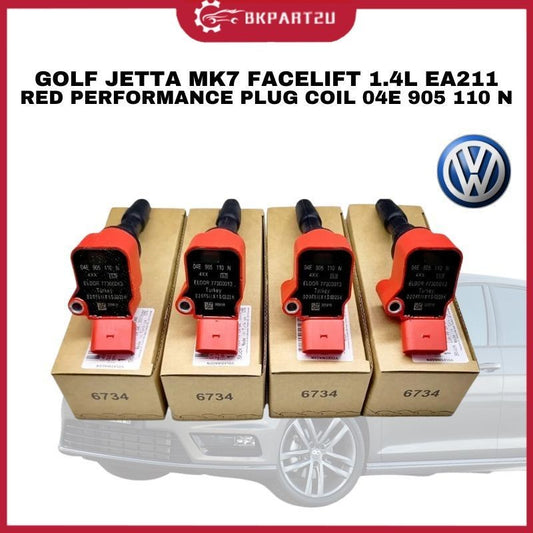 VOLKSWAGEN GOLF JETTA MK7 FACELIFT 1.4L EA211 (2013-2020) RED PERFORMANCE PLUG COIL 04E 905 110 N