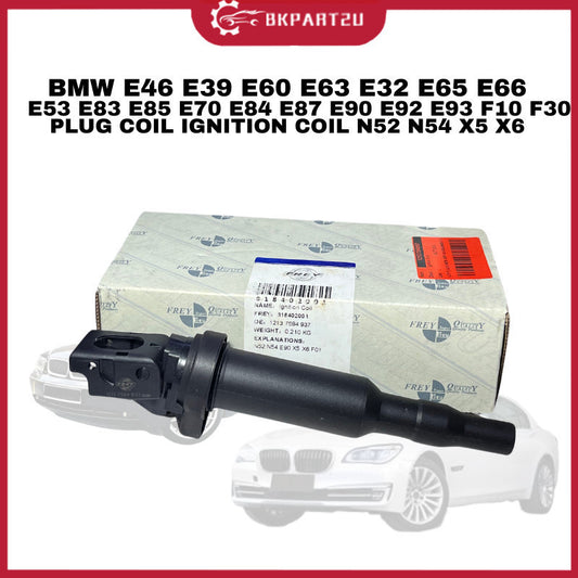 BMW E46 E39 E60 E63 E32 E65 E66 E53 E83 E85 E70 E84 E87 E90 E92 E93 F10 F30 PLUG COIL IGNITION COIL N52 N54 X5 X6