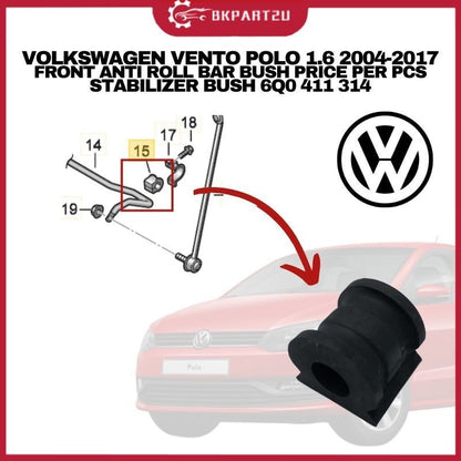 VOLKSWAGEN VENTO POLO 1.6 SEDEN 2004-2017 ANTI ROLL BAR BUSH STABILIZER BUSH 6Q0411314 PER PCS