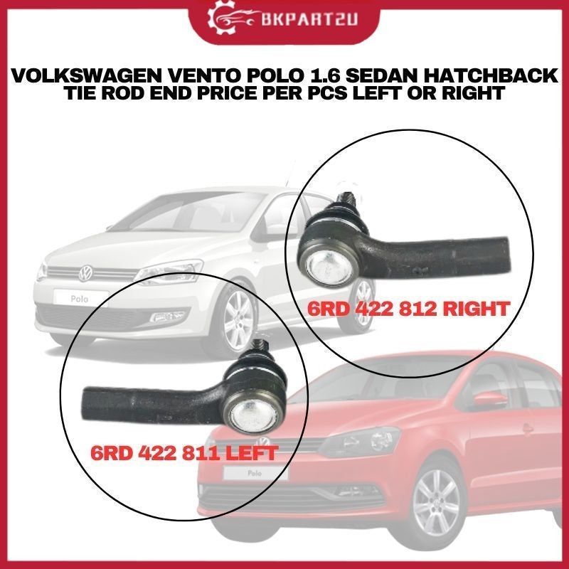 VOLKSWAGEN VENTO POLO 1.6 SEDAN HATCHBACK 2009-2017 TIE ROD END PRICE PER PCS 6RD 422 812