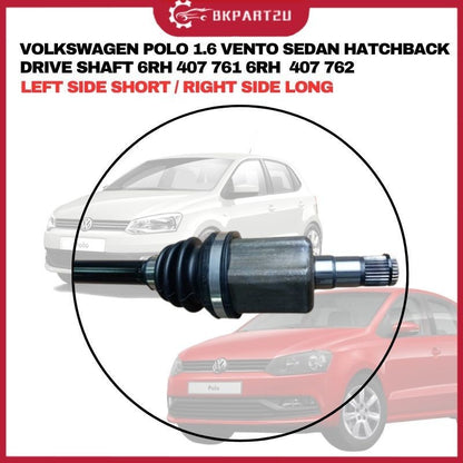 VOLKSWAGEN POLO 1.6 VENTO SEDAN HATCHBACK DRIVE SHAFT LEFT RIGHT ASSY OEM 6RH 407 761 6RH 407 762