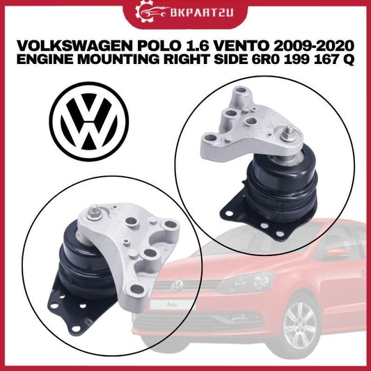 VOLKSWAGEN POLO 1.6 VENTO SEDAN (2009-2020) ENGINE MOUNTING RIGHT SIDE KANAN SIDE 6R0 199 167Q