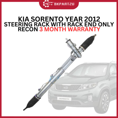 KIA SORENTO 2012 STEERING RACK WITH RACK END ONLY RECON 3 MONTH WARRANTY