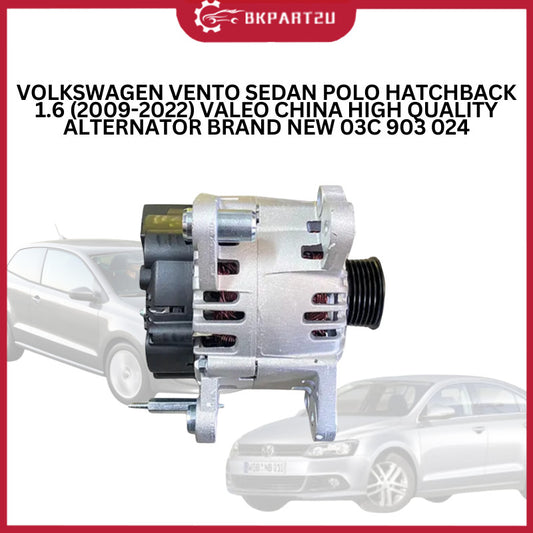 VOLKSWAGEN VENTO SEDAN POLO HATCHBACK 1.6 (2009-2022) VALEO CHINA HIGH QUALITY ALTERNATOR BRAND NEW 03C 903 024