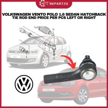 VOLKSWAGEN VENTO POLO 1.6 SEDAN HATCHBACK 2009-2017 TIE ROD END PRICE PER PCS 6RD 422 812