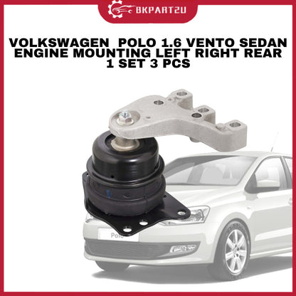 VOLKSWAGEN  POLO 1.6 VENTO SEDAN (2009-2020) ENGINE MOUNTING LEFT RIGHT REAR 1 SET 3 PCS