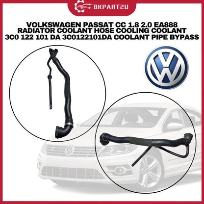 VOLKSWAGEN PASSAT CC 1.8 2.0 EA888 RADIATOR COOLANT HOSE COOLING COOLANT 3C0 122 101 DA 3C0122101DA COOLANT PIPE BYPASS