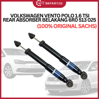 (100% ORIGINAL SACHS) VOLKSWAGEN VENTO POLO 1.6 TSI (2008-2017) REAR ABSORBER BELAKANG  6R0 513 025