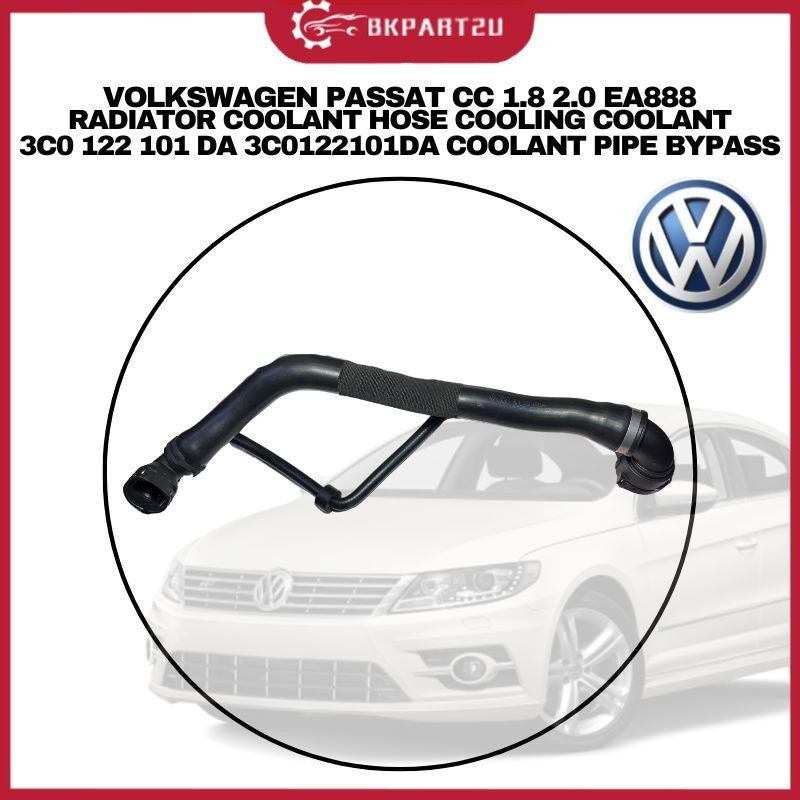 VOLKSWAGEN PASSAT CC 1.8 2.0 EA888 RADIATOR COOLANT HOSE COOLING COOLANT 3C0 122 101 DA 3C0122101DA COOLANT PIPE BYPASS