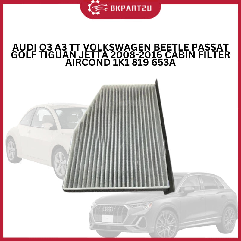 AUDI Q3 A3 TT VOLKSWAGEN BEETLE PASSAT GOLF TIGUAN JETTA 2008-2016 CABIN FILTER AIRCOND 1K1 819 653A