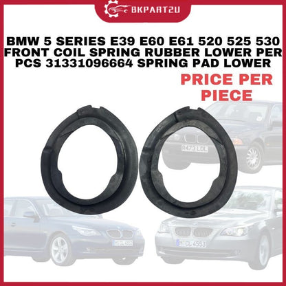 BMW 5 SERIES E39 E60 E61 520 525 530 FRONT COIL SPRING RUBBER LOWER PER PCS 31331096664 SPRING PAD LOWER