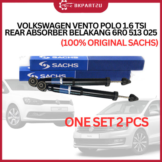 (100% ORIGINAL SACHS) VOLKSWAGEN VENTO POLO 1.6 TSI (2008-2017) REAR ABSORBER BELAKANG  6R0 513 025