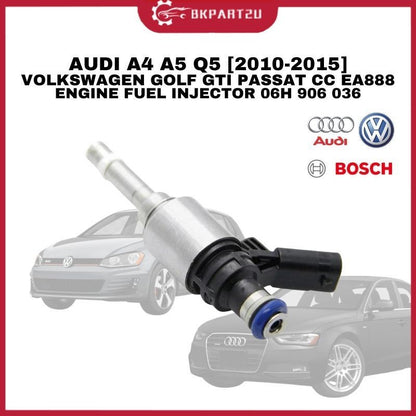 AUDI A4 A5 Q5 VOLKSWAGEN GOLF GTI PASSAT CC EA888 ENGINE FUEL INJECTOR 06H 906 036 PRICE PER PCS