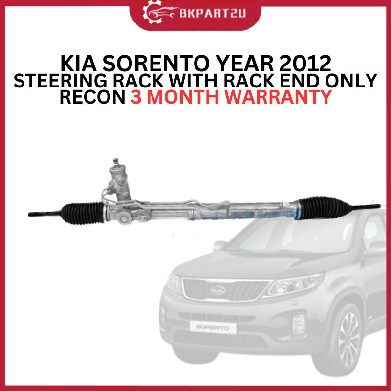 KIA SORENTO 2012 STEERING RACK WITH RACK END ONLY RECON 3 MONTH WARRANTY