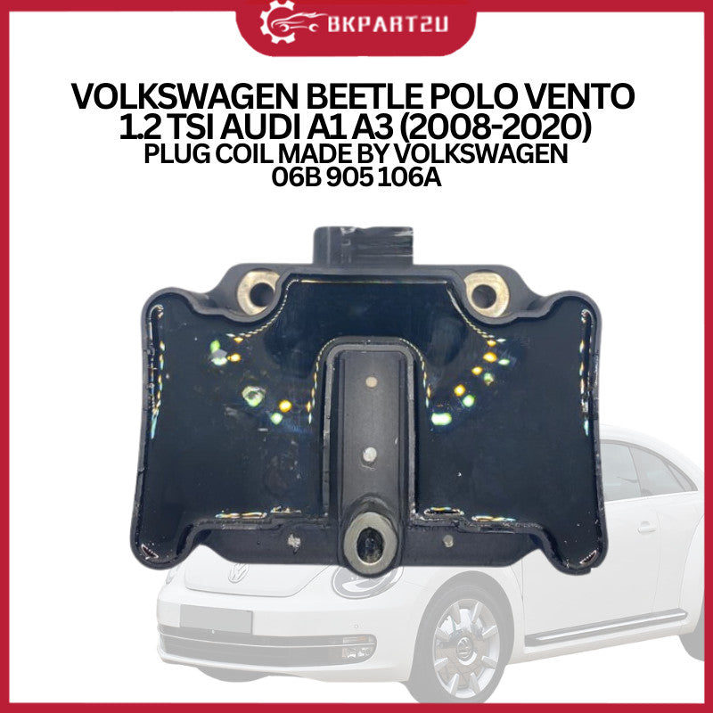 VOLKSWAGEN BEETLE POLO VENTO 1.2 TSI AUDI A1 A3 2008-2020 PLUG COIL MADE BY VOLKSWAGEN 06B 905 106A